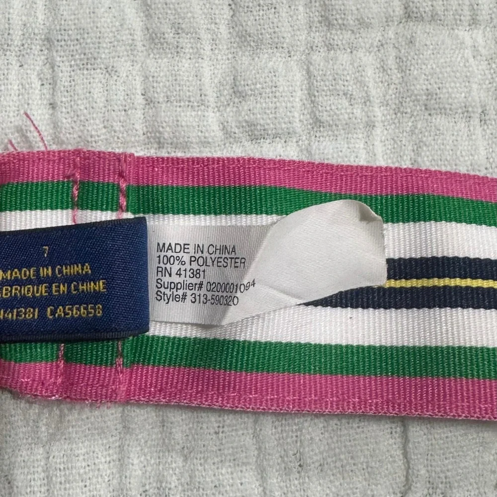 Polo Ralph Lauren Striped Colorful‎ Belt Double D Ring Size 29